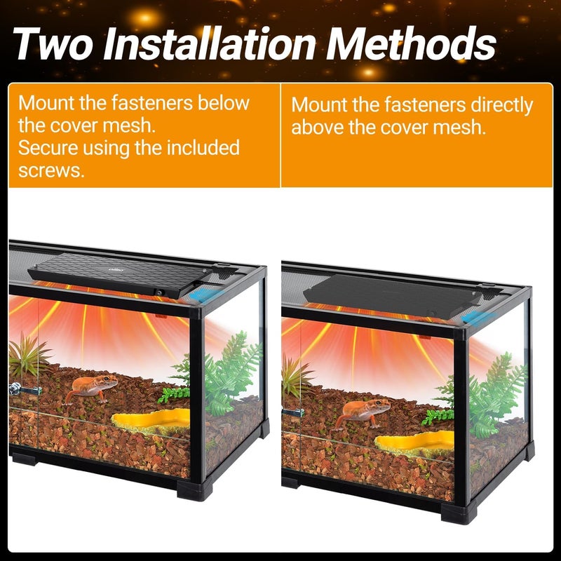 Oiibo Reptile Heat Panel Adjustable Temperature 60W Reptile Heater for Terrariums, Energy Efficient & Non-Light Reptiles Heating Plate for Snakes,Crested Gecko,Leopard,Turtles - Image 5